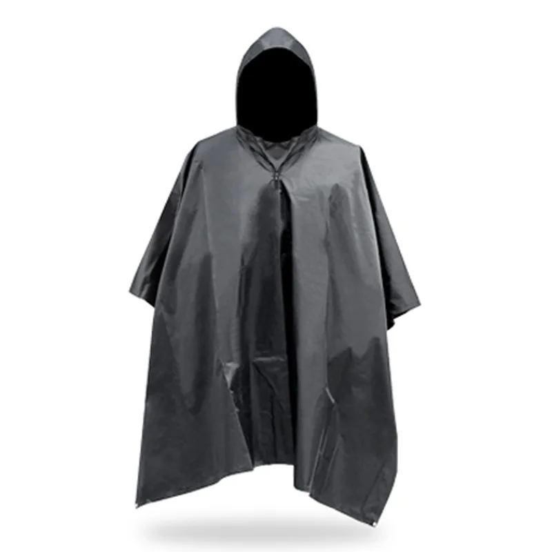 Polyester PVC Camouflage Raincoat Cloak Adult Raincoat Hiking Outdoor Riding Poncho Factory Supply
