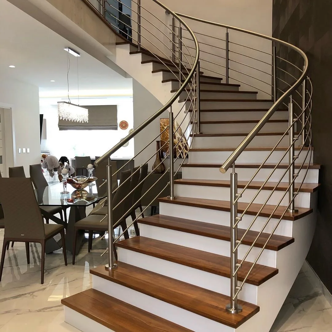 Designs indoor glass stair railings / interior glass stair railing cost