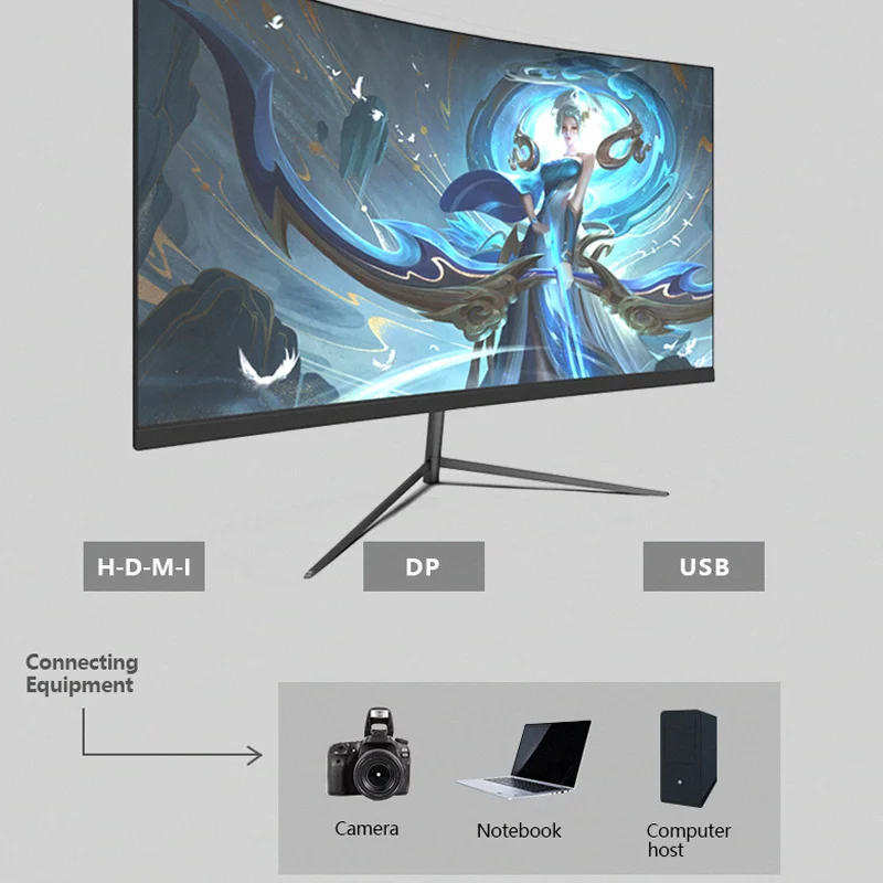 34 inch Led Monitor 165 HZ 2K 4K Computer Display RGB Gaming Curved Screen Monitors