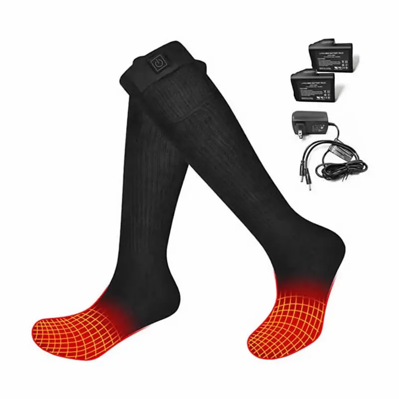 Winter Warm Self Heating Transfer Far Infrared Heated Ski Socks Heated socks with rechargeable electric battery