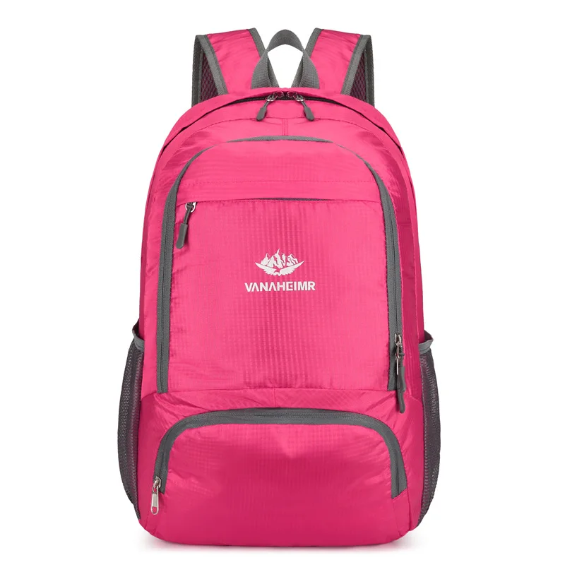 TS Original Factory Custom Logo Back Pack Hiking Travel Bag 210d Polyester Folding Backpacks For Casual Sports Backpacks Bag