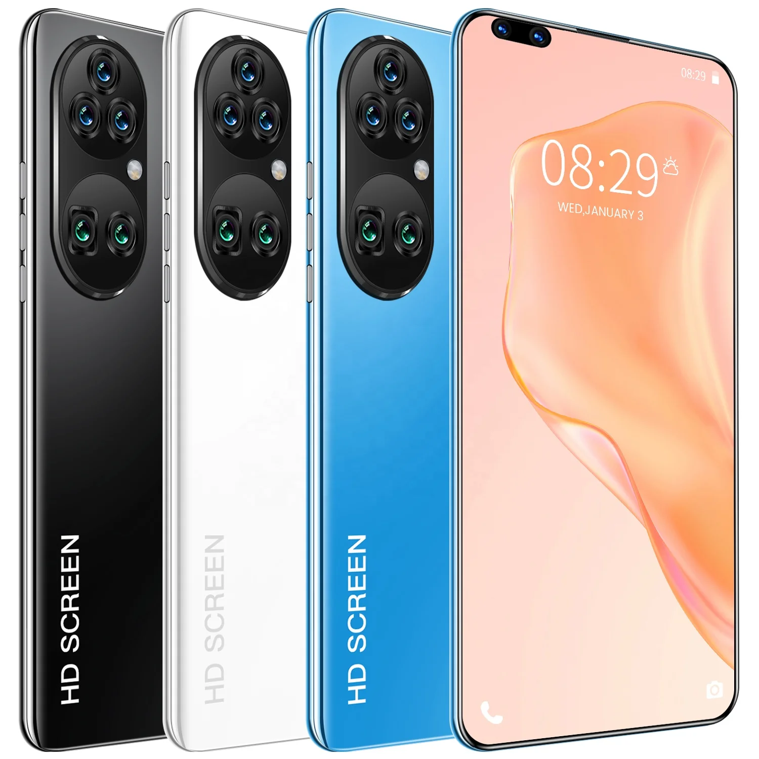 New P60 Pro 7.8 Inch Mobile Phones 16GB+512GB Smartphone Dual SIM Android Cellphone 5600mAh Large Battery Phone