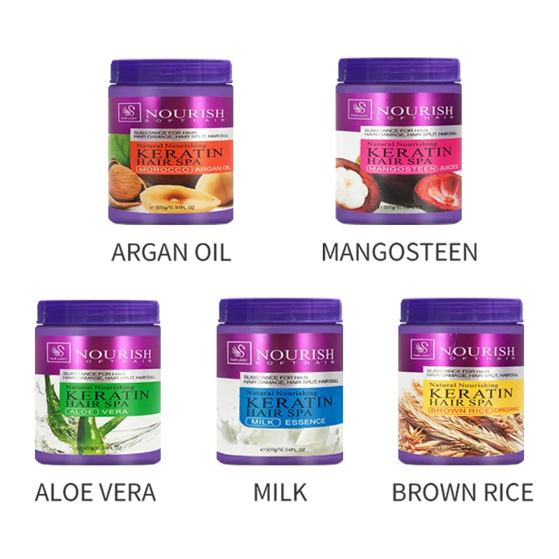 Custom Logo 500ML Natural Plant Hydrating Essence Deep Conditioning Biotin Collagen Keratin Hair Mask