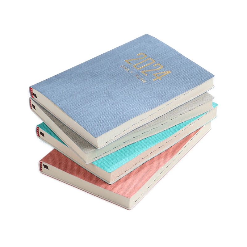 In-Stock 2024 English A5 Daily Planner Notebook with 365 Days Time Management and Calendar