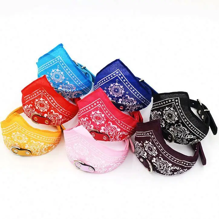 2020 new pet product dog bandana collar British Style Plaid printing cotton pet dog cat bandana Necklace scarf