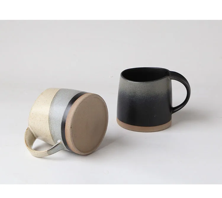 japanese style retro hand painted pottery clay ceramic mugs for tea coffee milk