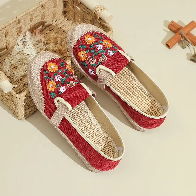 women leisure shoes Chinese traditional style new walking PVC sole light casual shoes