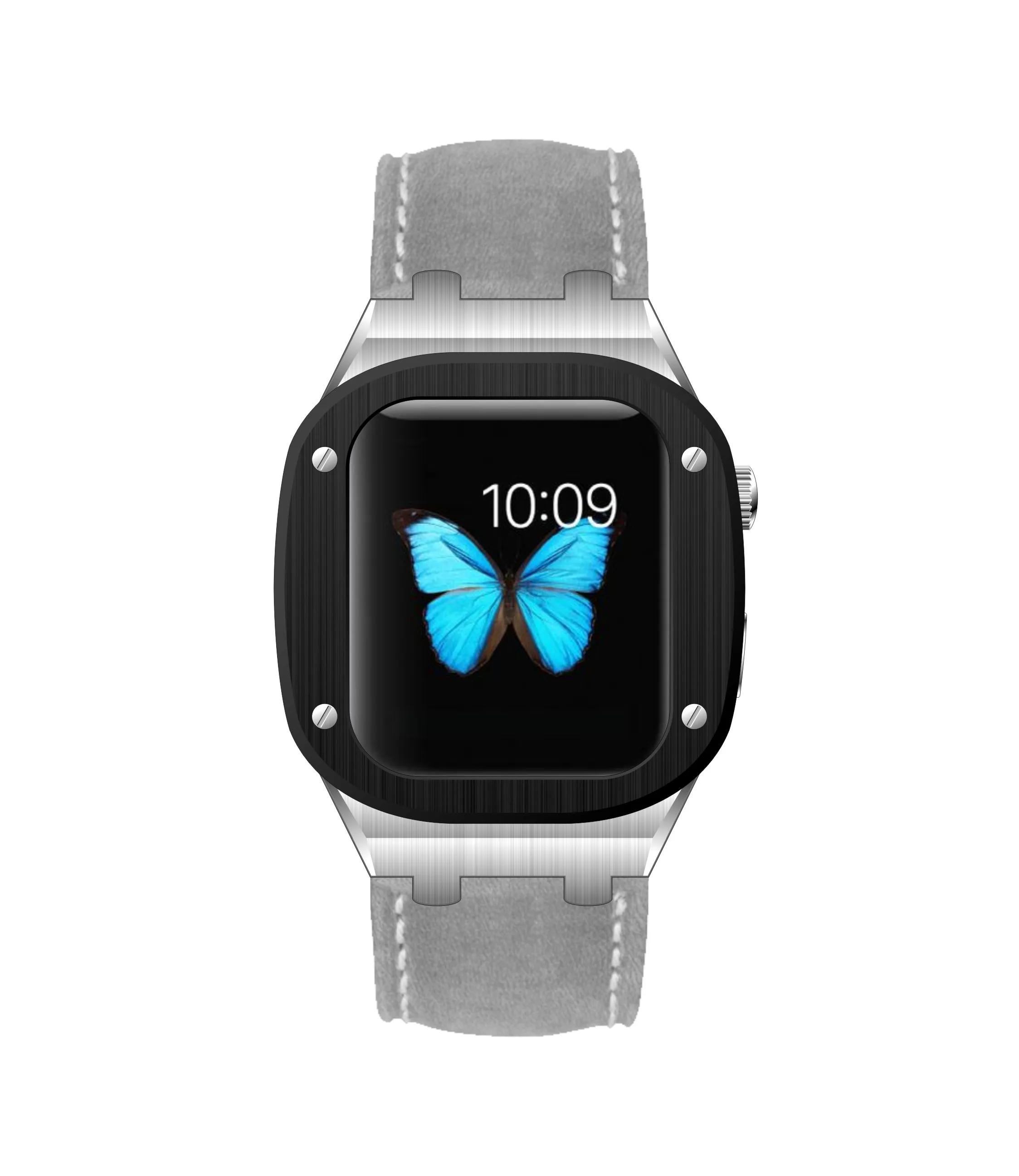 new Smart 44mm Stainless Steel Luxury Custom Logo Watch Case For Apple Series 7 iwatch with your own logo