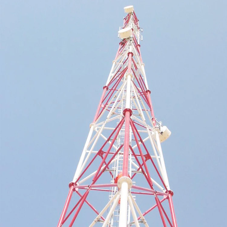 
 Высокое качество стальная труба 3 ножка трубчатый решетки микроволновая печь телекоммуникационная башня радиосвязи трубчатая башня  