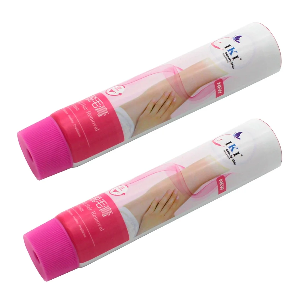 
120ml empty soft hair removal massage cream packaging cosmetic aluminum laminated abl tube with plum head 