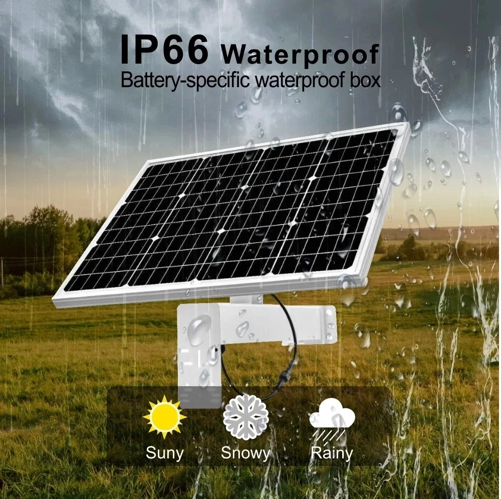 Outdoor 40W 60W 20AH 30AH IP66 waterpoof cctv solar power 12V DC solar powered PTZ  solar camera
