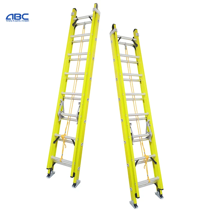 Type IA 20 24 28 foot extension ladder fiberglass with thickened Ladder Rope