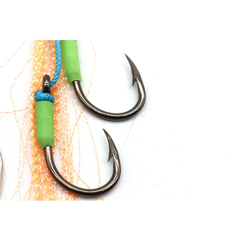 XINAAH033 PE Line Solid Ring Jigging Spoon Fish hook Metal Jig Hook