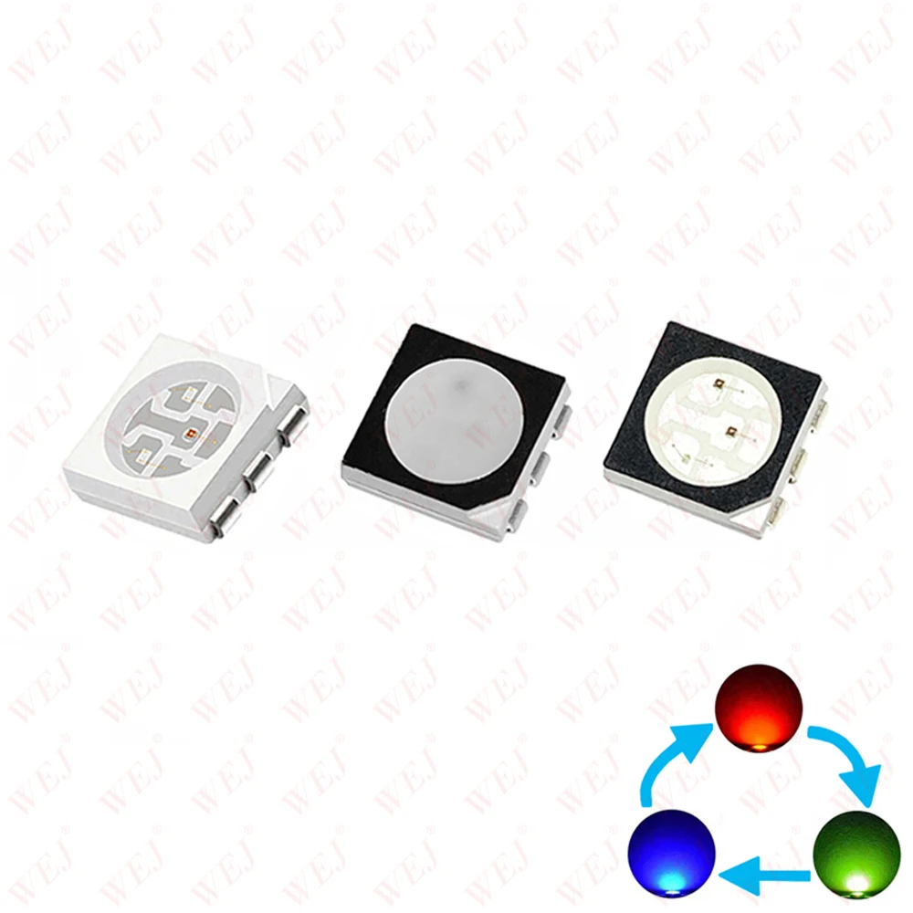 Full color 0603 0805 1204 1206 RGB LED CHIP 4 Pins 6 Pins White face Black Face 3528 3535 5050 SMD RGB LED