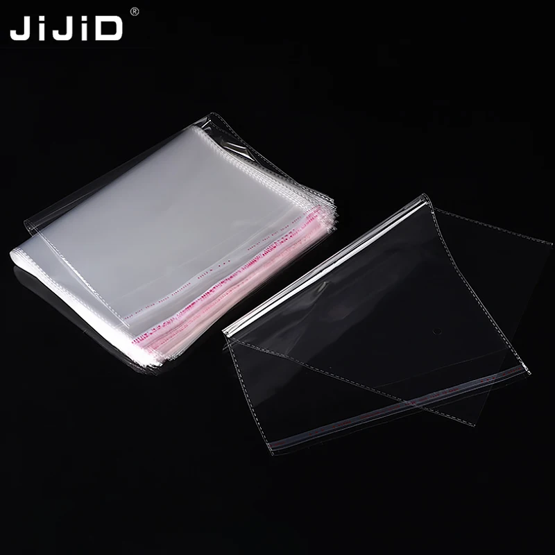 JiJiD прозрачный целлофановый полиэтиленовый пакет Opp пластиковый самоклеящийся