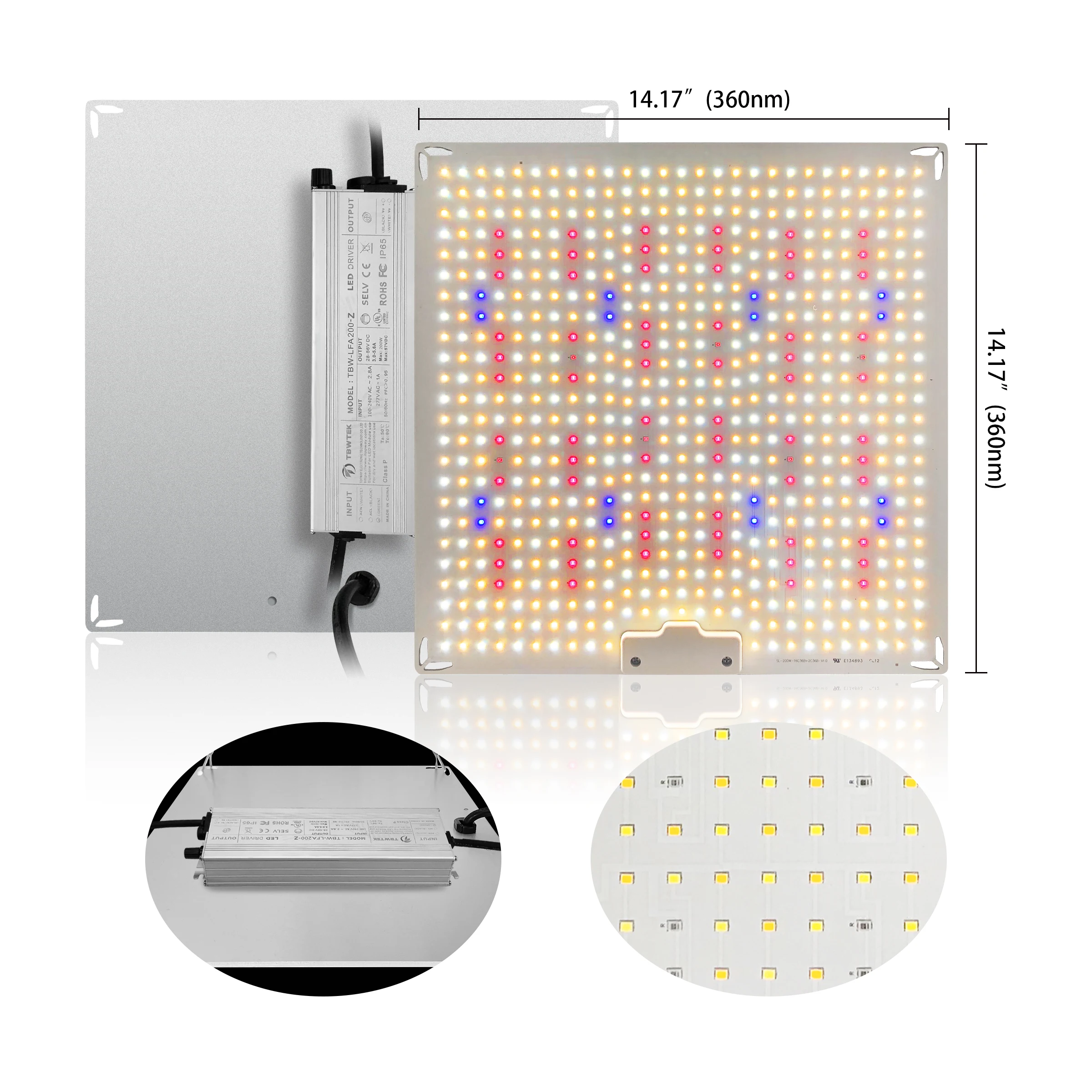 Redfarm COB Led Grow Light Plants Full Spectrum Led Grow Light Blue Red 200w Led Light