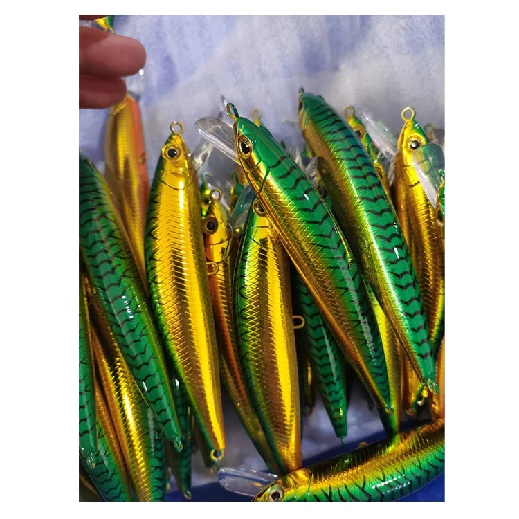 12cm/40g Jig Shone Hard Bait Fishing Feather Metal Jigger Lure Accessories Colorful Crankbait Minnow Sinking Spinning Baits
