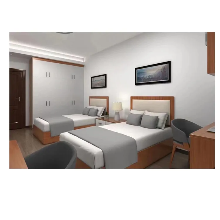 Hotel Project Modern Bedroom Hotel Bed Set Apartment Furniture