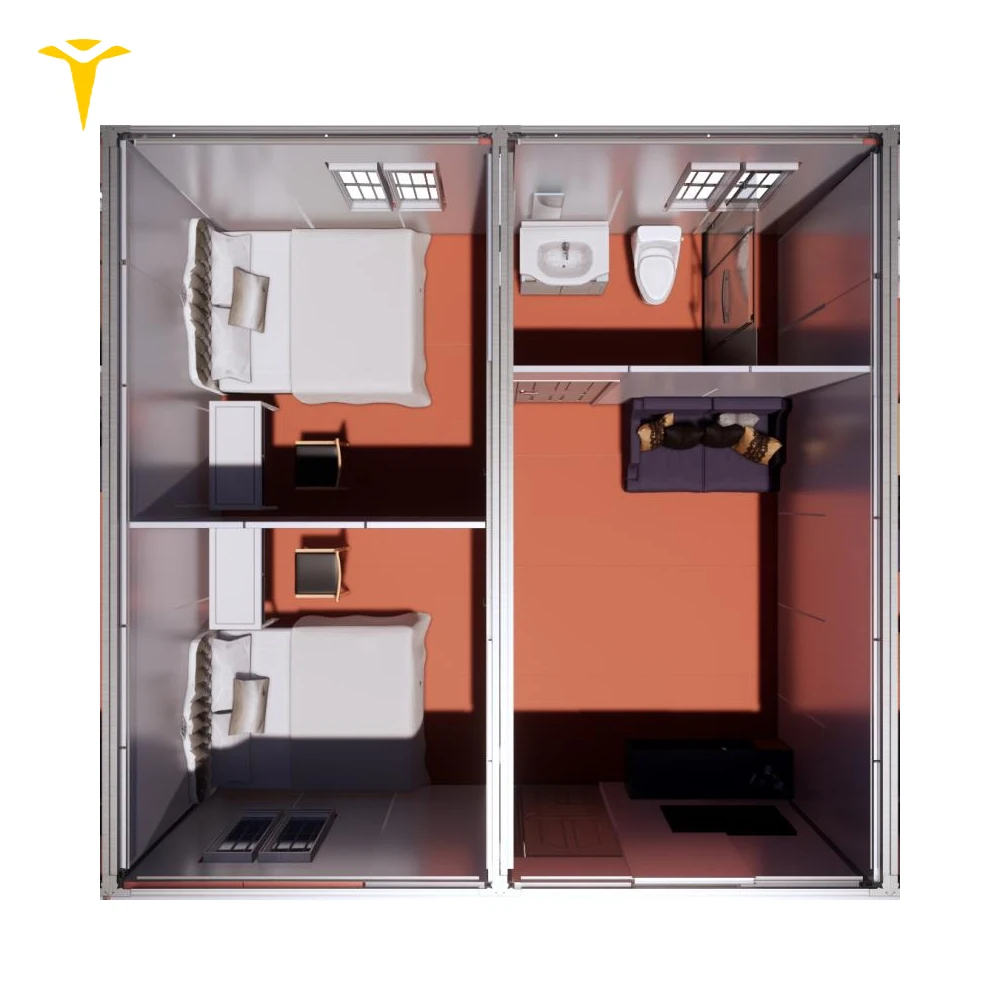 Steal prefab house small villa design prefabrik ev