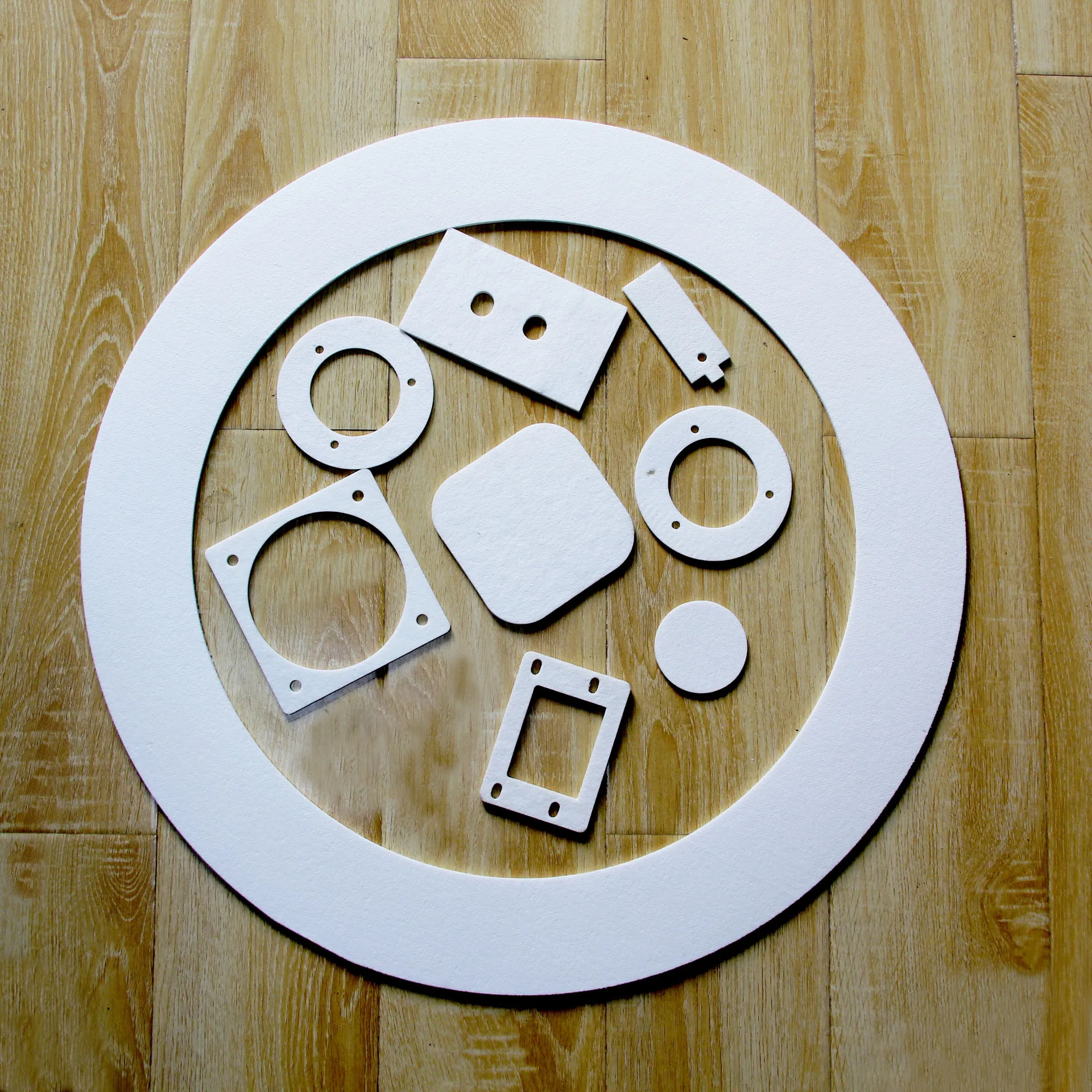 Aluminum silicate sheet ceramic fiber paper washer high temperature resistance heat insulation sealing strip flange gasket heat