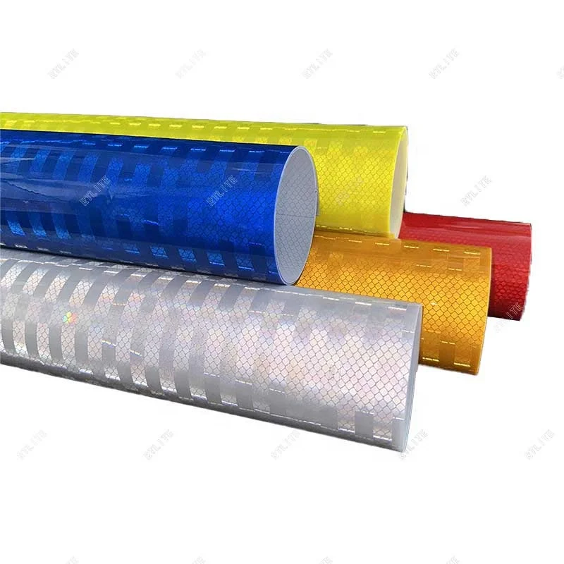 1.22m*45.7m High Intensity Prismatic Retro Safety  Reflective Printable Honeycomb Vinyl Roll for Road Sign