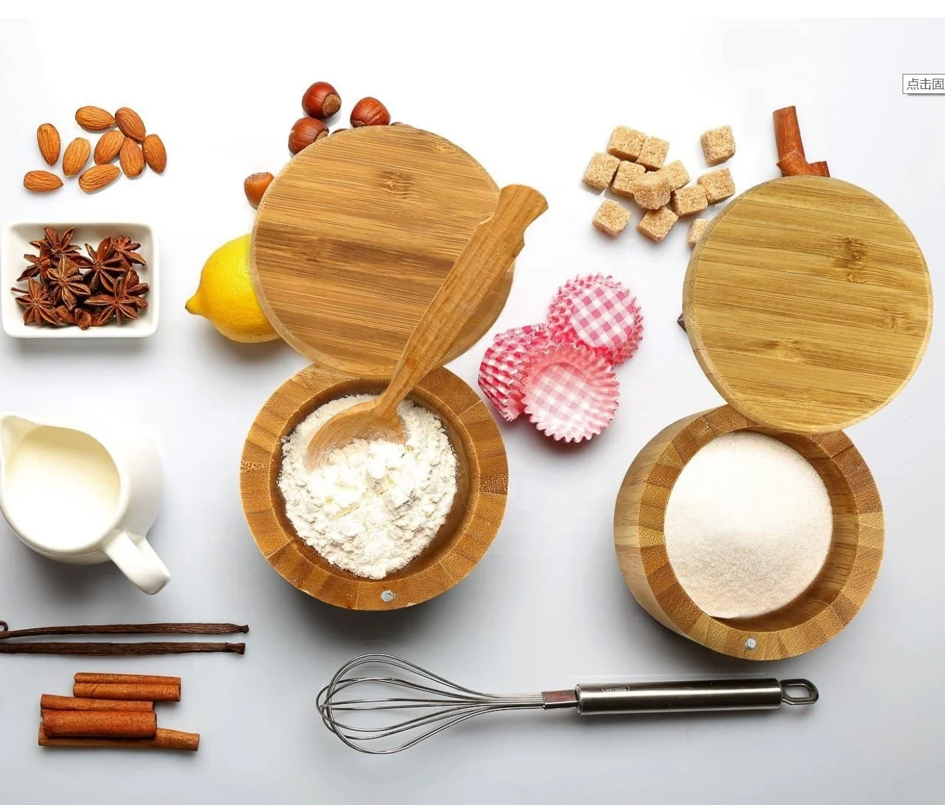 100% Органические Кухонные банки для хранения, бамбуковый контейнер для соли, оптовая продажа с завода