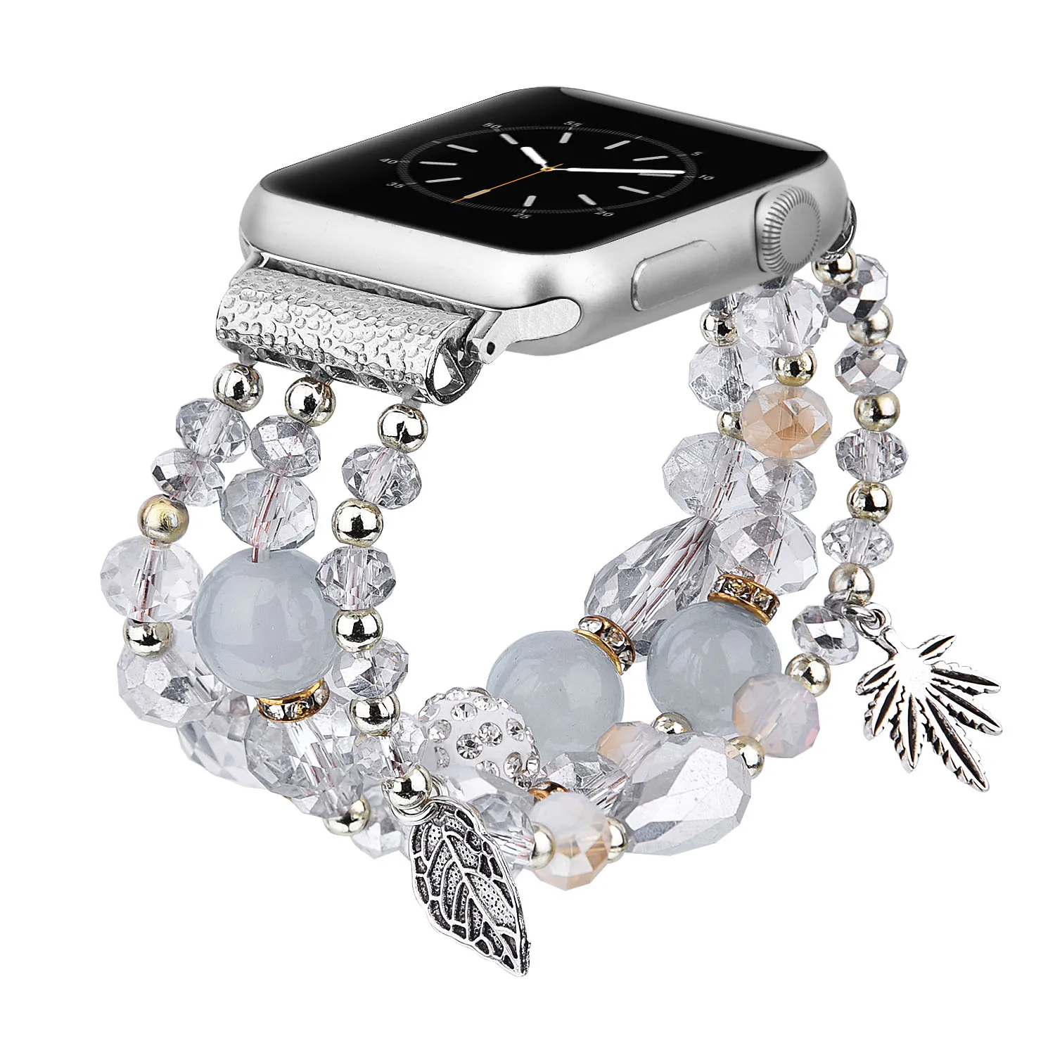Ремешок полимерный для Apple Watch браслет ручной работы с индивидуальными бусинами часов 38 мм 40 41 42 44