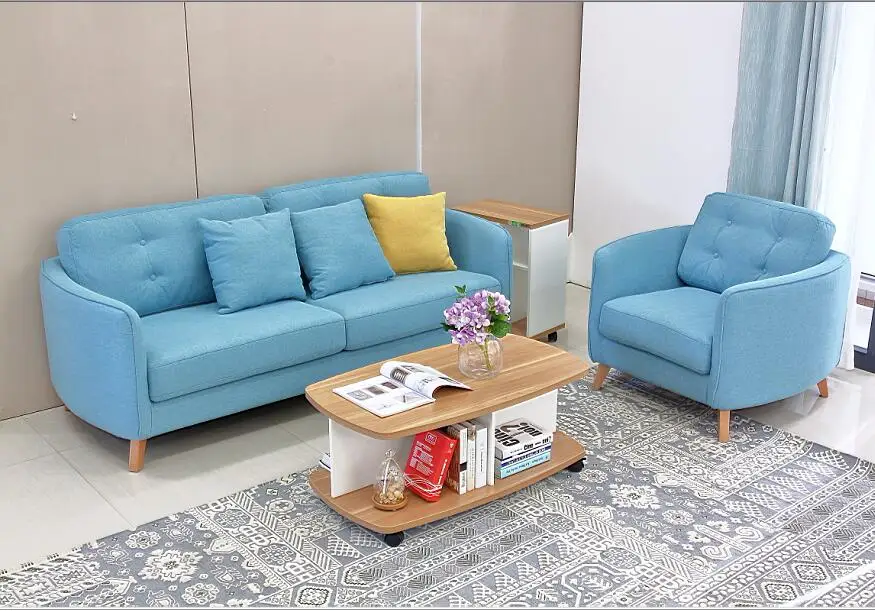Furniture factory the latest design Linen fabric sofa set color can be customized living room sofa Cube Sofa