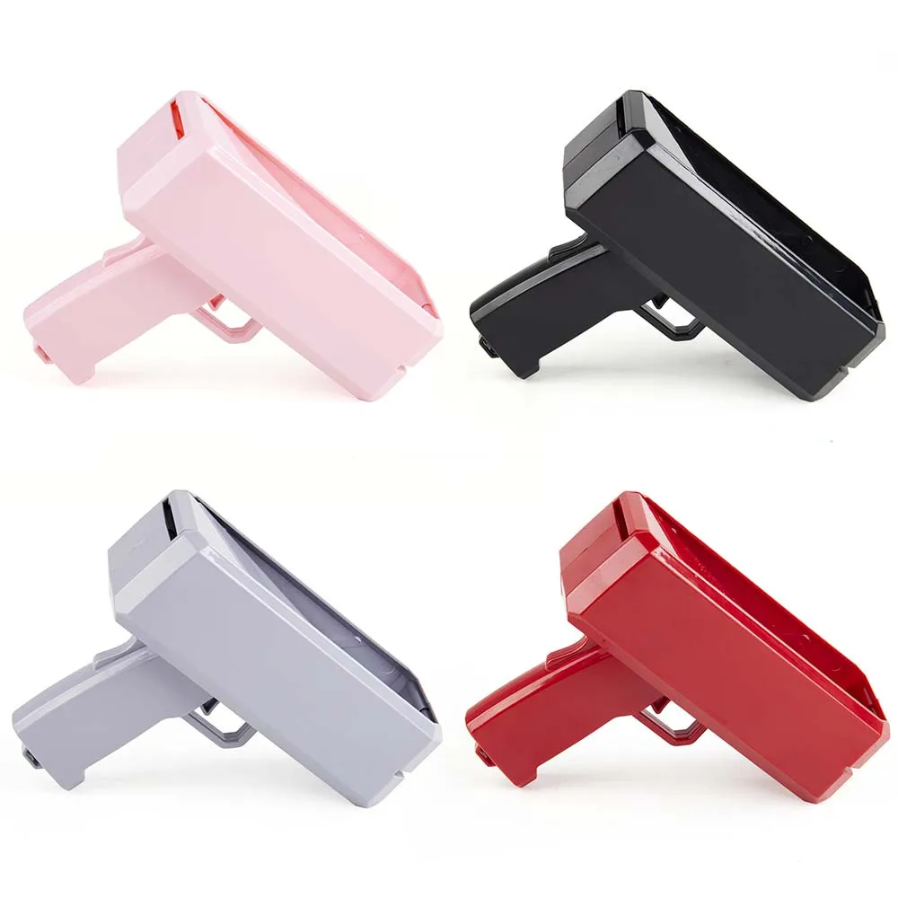 Gold Money Gun Make Cash Money Rain Dollar Bill Plastic Gun Box Shot Spread the Real Gold Money Gun Toy for Party