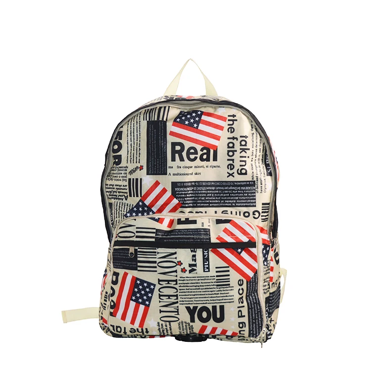 New Design High Quality American Flag Design School Backpack Customized Printed Waterproof Durable Bookbag for Boys Girls