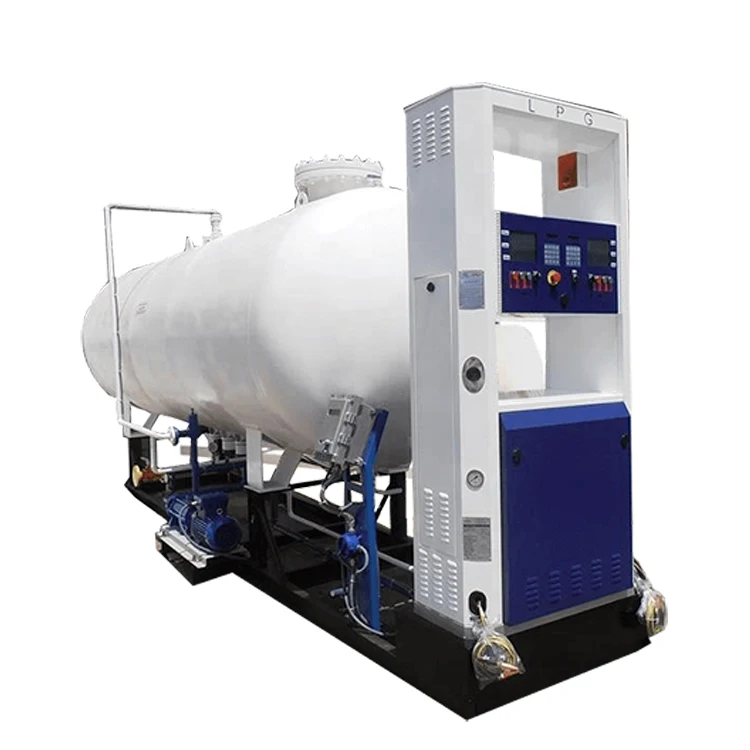 40ft mobile LPG gas skid station multifunction fuel dispenser machine 16000 litr lpg filling station