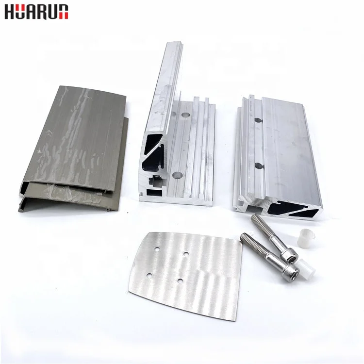 Exterior Frameless Glass Deck Railing with Aluminum U Channel Profile / U Channel Glass Balustrade