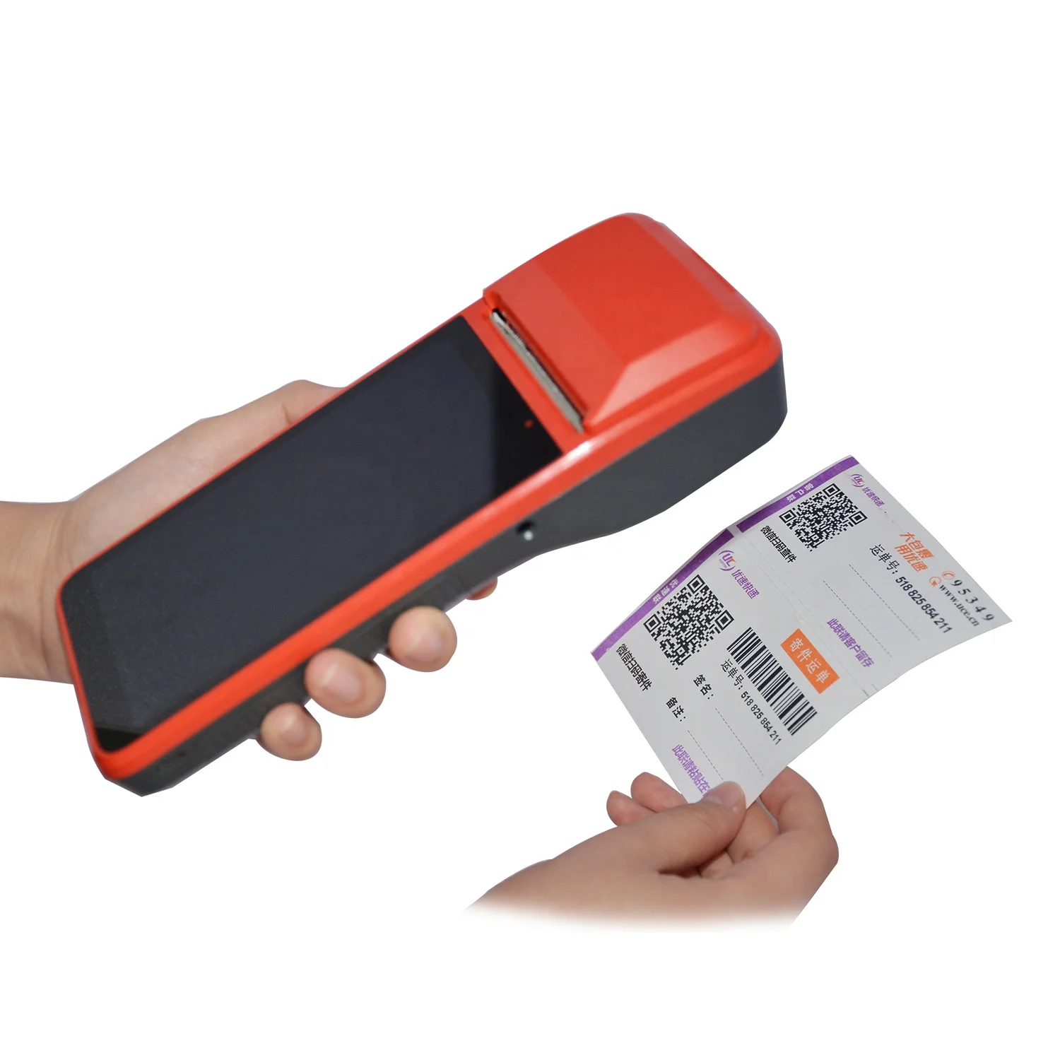 Умный Ручной терминал GPS Wifi BT Android POS офлайн с принтером