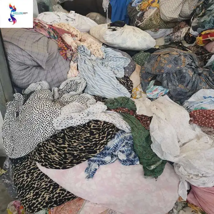 Wholesale kilo price left over floral pattern printed cotton print cut piece stocklot dress fabric