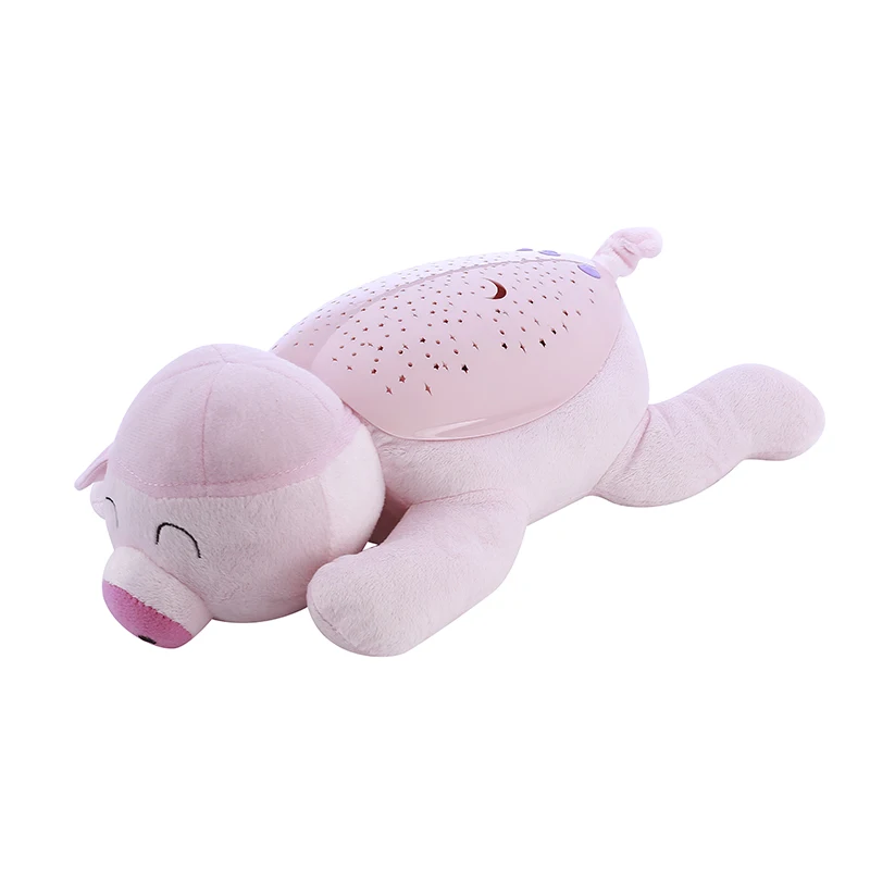 Baby White Noise Soother toys with 5 Lullaby & Nature Sounds,3 Color Stars Projector