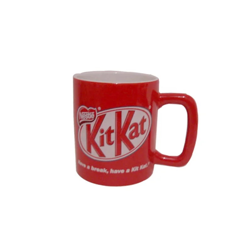 China Manufacturer Wholesale Red Ceramic Cup Custom Logo Cheap Bone China Coffee Mug