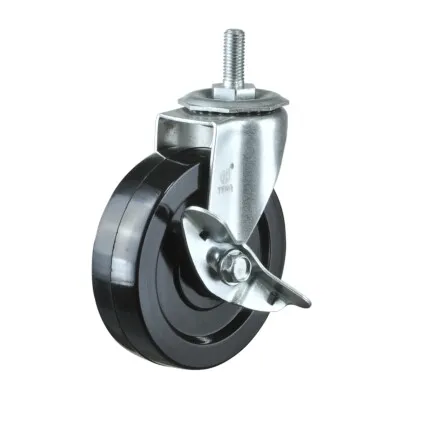 industrial caster rubber wheel with bolt 60-80Kg Capacity