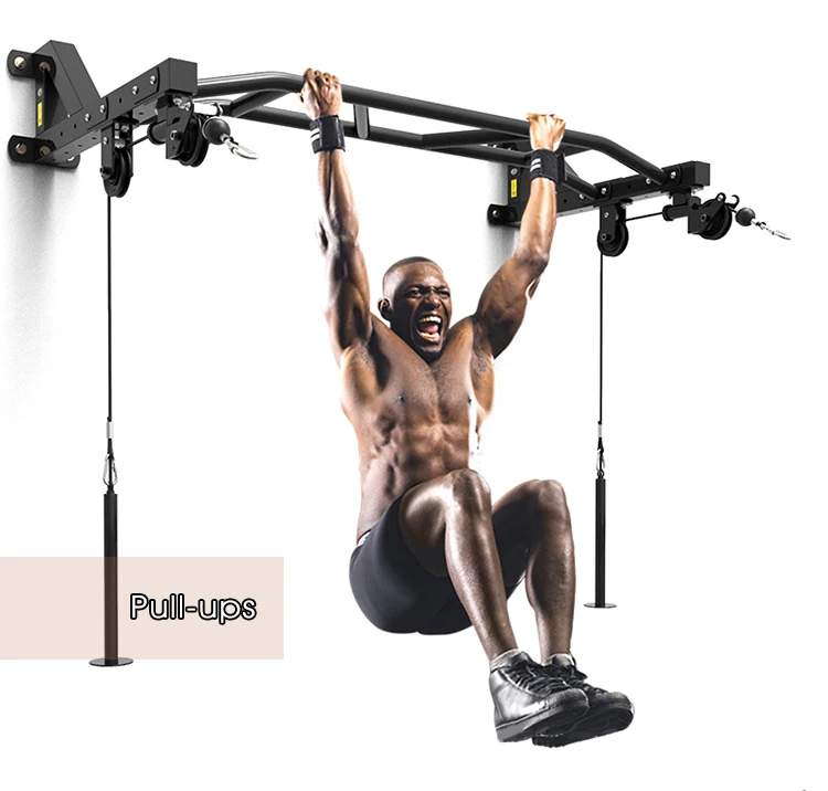Wavar Multifunctional strength training pulley block single parallel bars wall mounted Pull up bar Home gym fitness equipment