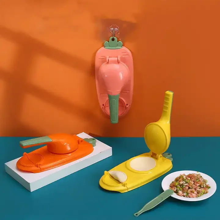 2024 Hot-selling Dumpling Maker Molds Kitchen Home 2 In 1 Dumpling Maker Carrot Shape Round Dumplings