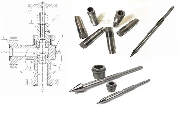 Carbide petroleum valve stem spool parts produced and marketed by Chinese manufacturers