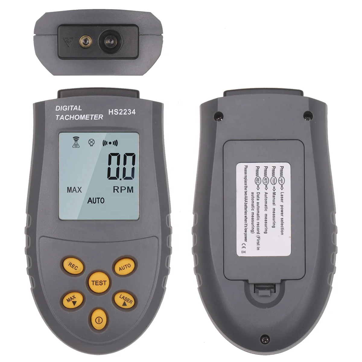 Non-contact Digital laser tachometer Motor tachometer photoelectric tachometer