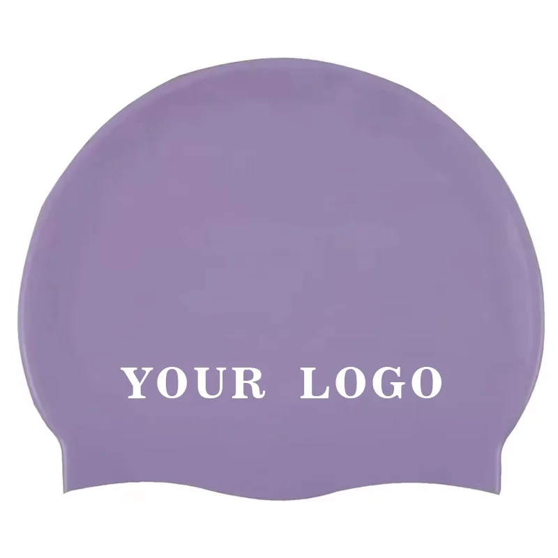 Solid Color Silicone Swimming Pool Bonnet with Bone Premium Swim Caps Women Long Hair Silicon Water proof Swimming cap