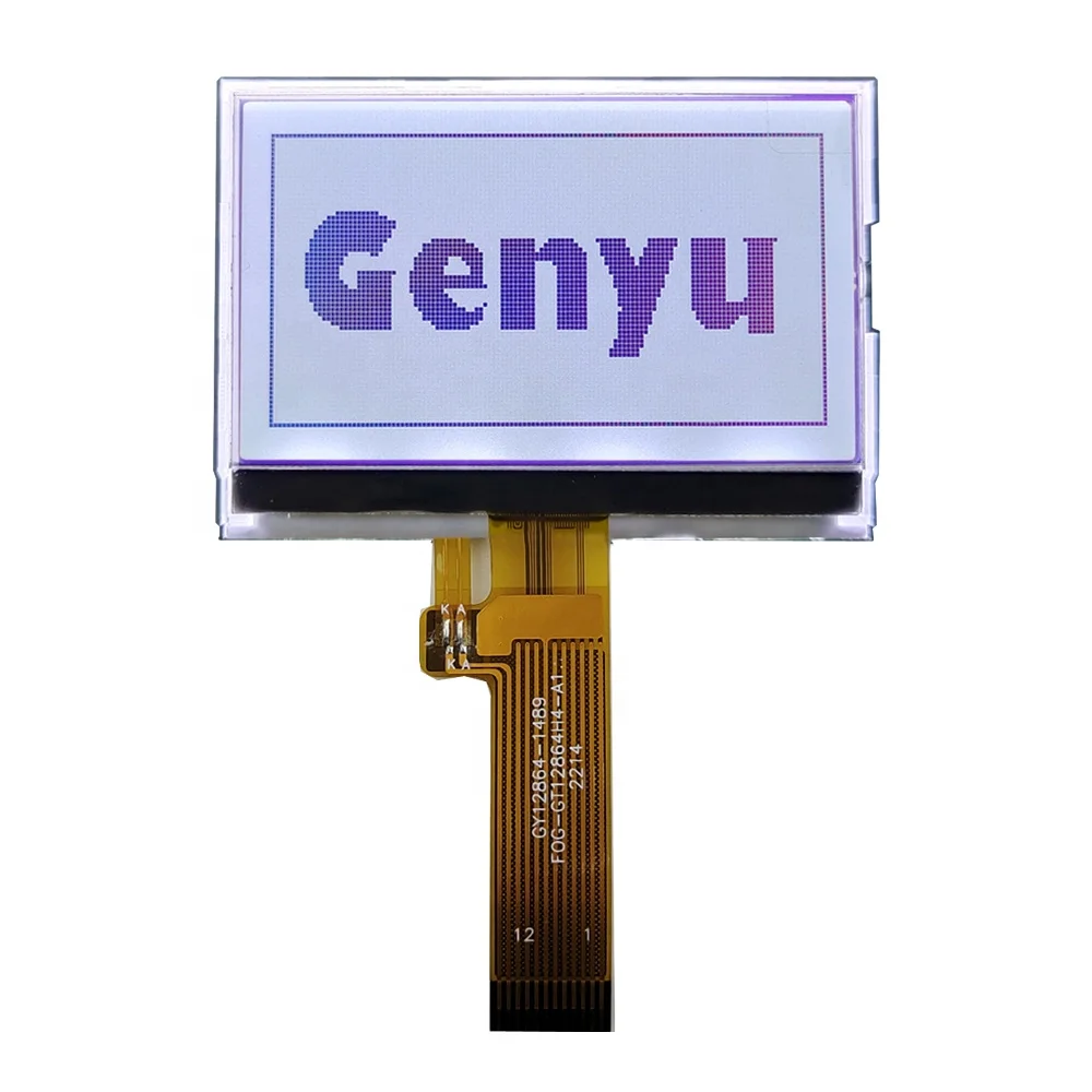 2.7 Inch FSTN Black-white 12 PIN 4-wire SPI ST7567 COG Graphic 128x64 Monochrome LCD Display for Outdoor Storage