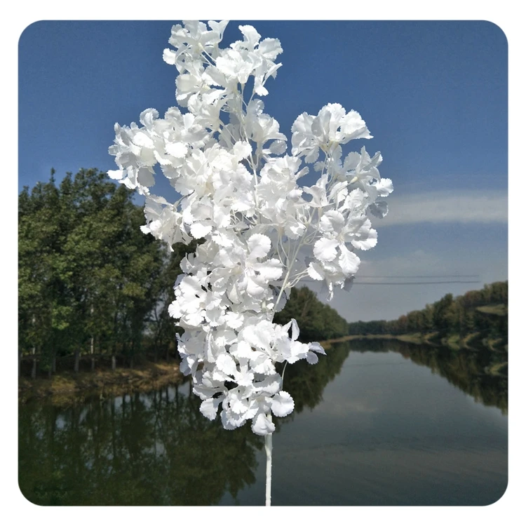 White Purple Red Cherry Blossom Artificial Flower Tree Decoration Wedding Centerpiece Silk Cherry Blossom Branches
