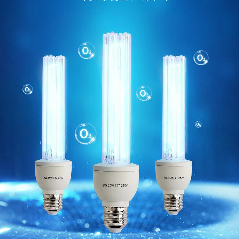 E27 UVC Ultraviolet UV Light Tube Bulb Disinfection Lamp Ozone Sterilization Germicidal Lamp Bulb 15-36W