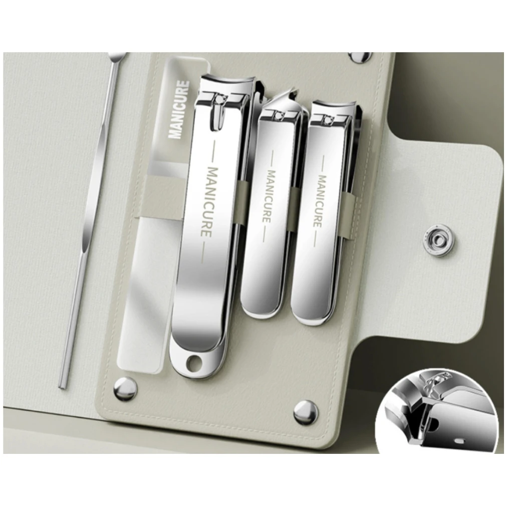 5Pcs Manicure Pedicure Set Professional Nail Grooming Tool Nail Care Set Makeup Beauty Tools Stainless Steel Nail Clipper Kit