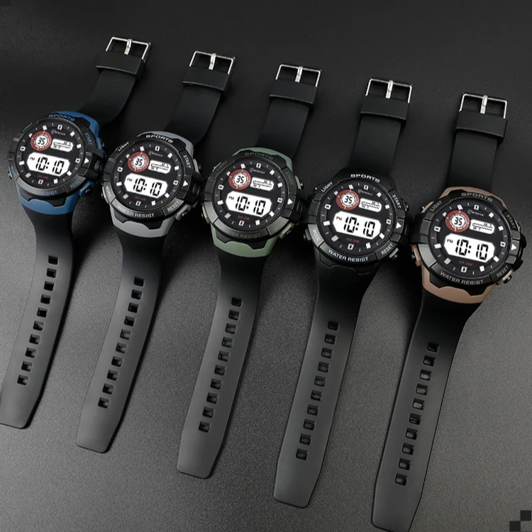 Роскошные часы-будильник водонепроницаемые мужские электронные часы