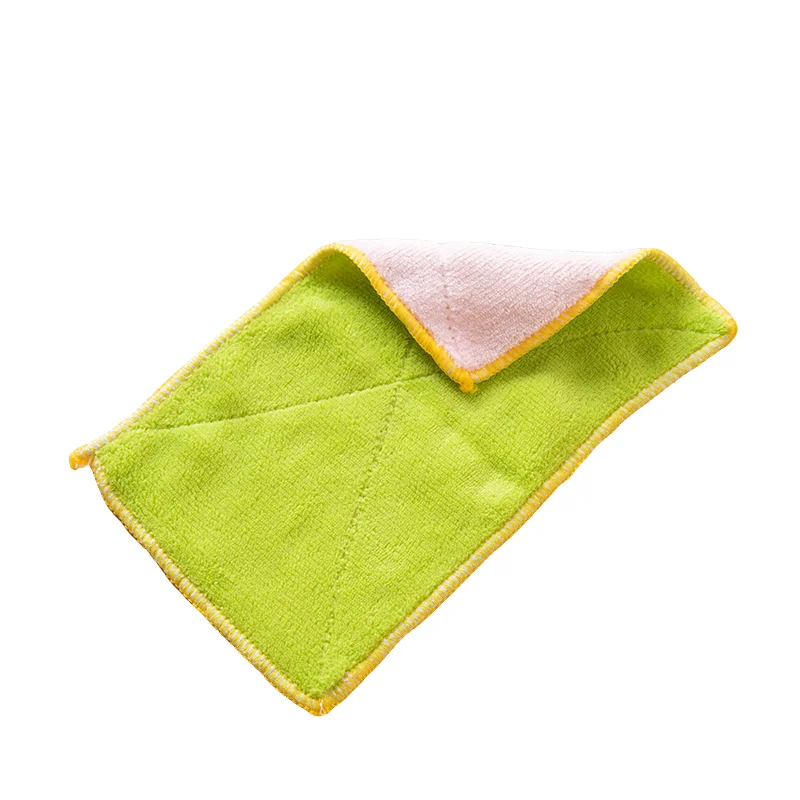 ZYJL Super Absorbent Rag Kitchen Cleaning Cloth Double layer Coral Fleece Dish Towel Dish Cloth Kitchen Rag Gadgets RAG