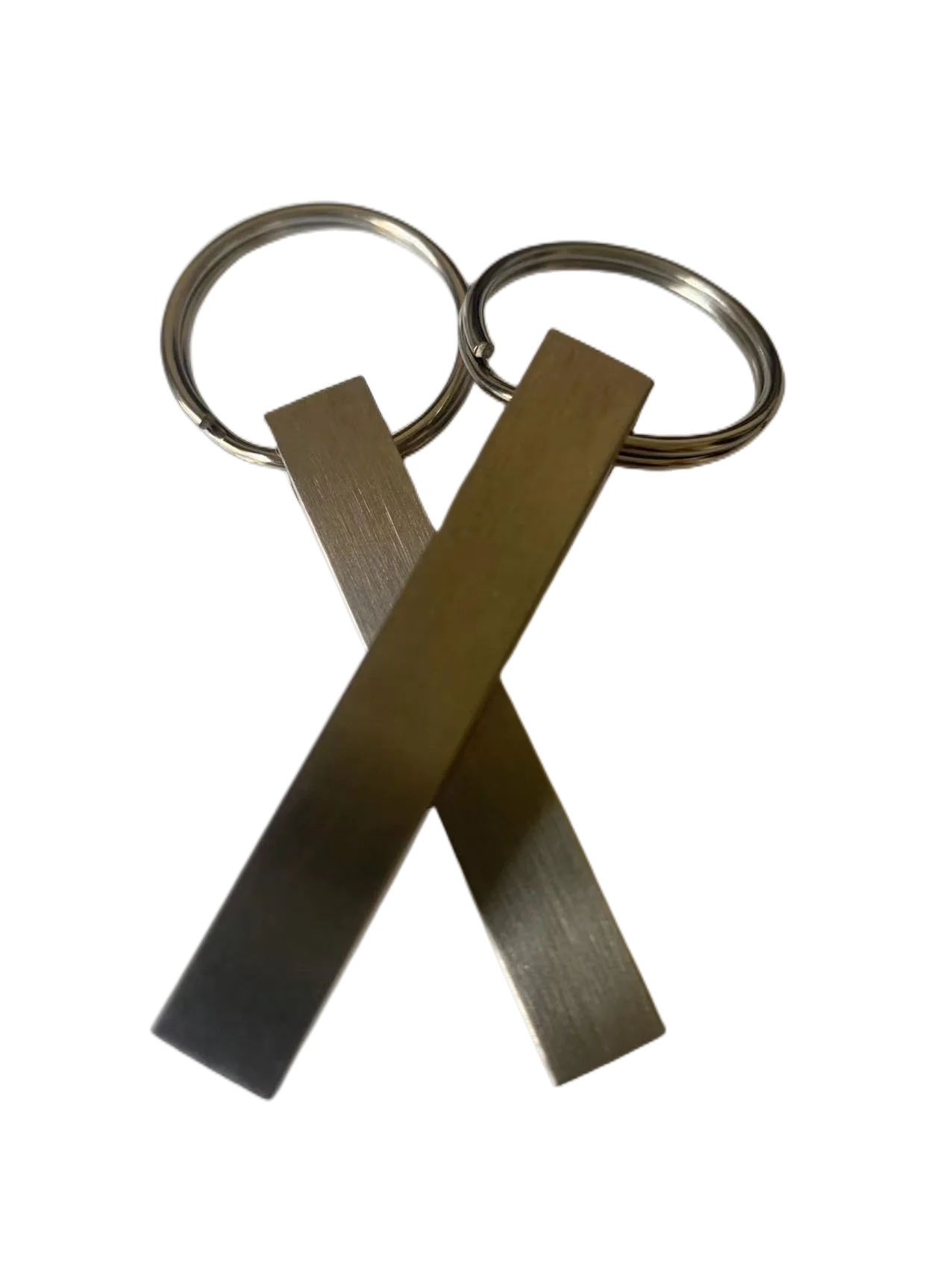 304 stainless steel brush finish cube keychain Gift Key chains key rings hook Custom logo Laser Engraved Bar Keychain