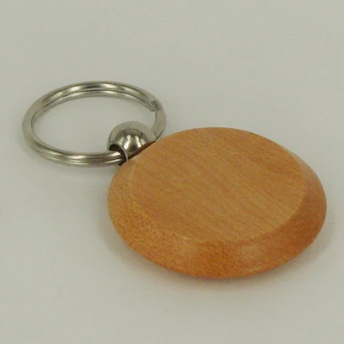 Novelty Real Wood Craft Keychain with Engraved Logo Promotional Keychains & Carabiners